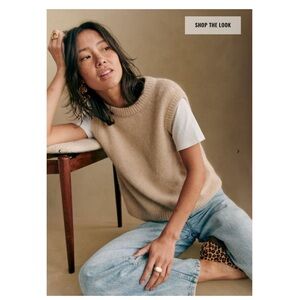 Sezane Samuel sleeveless sweater vest | XS | Vanilla